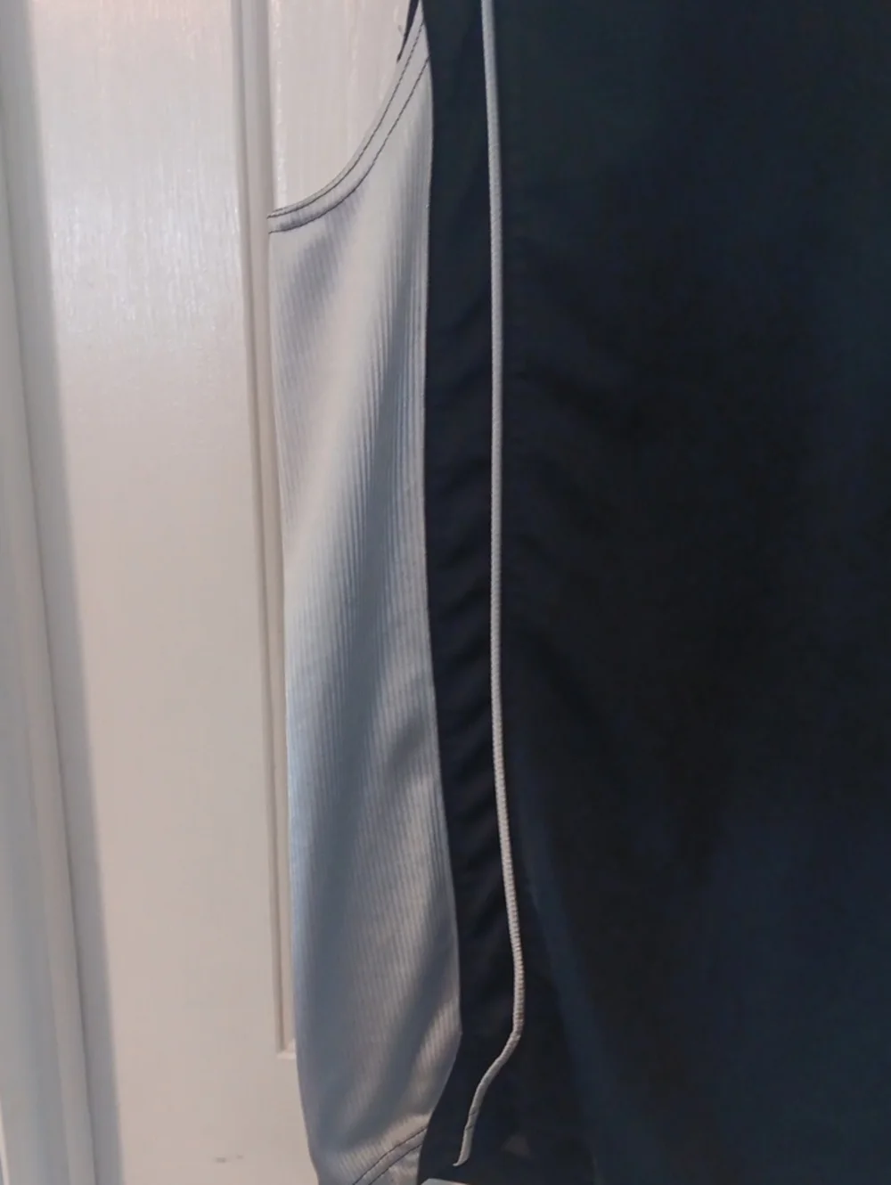 Nike Mens-Black Sleeveless Athletic Tank with White Accents